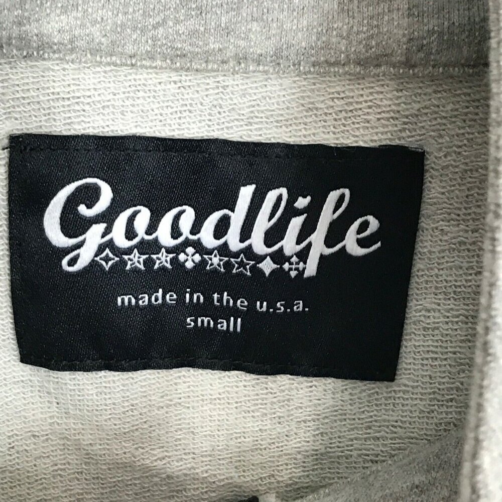 Goodlife Size S 1/4 Zip Sweatshirt Gray Long Sleeve Casual Men's - Picture 6 of 7